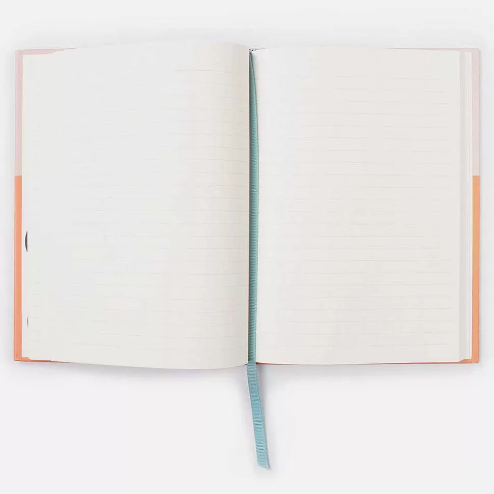 Hot Orange/Pale Pink Slim Hardback Notebook Notebooks