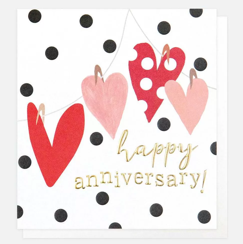 Clearance Painted Hearts Anniversary Card Anniversary Cards