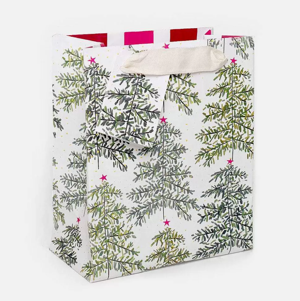 Clearance Painted Tree Medium Christmas Gift Bag Gift Bags