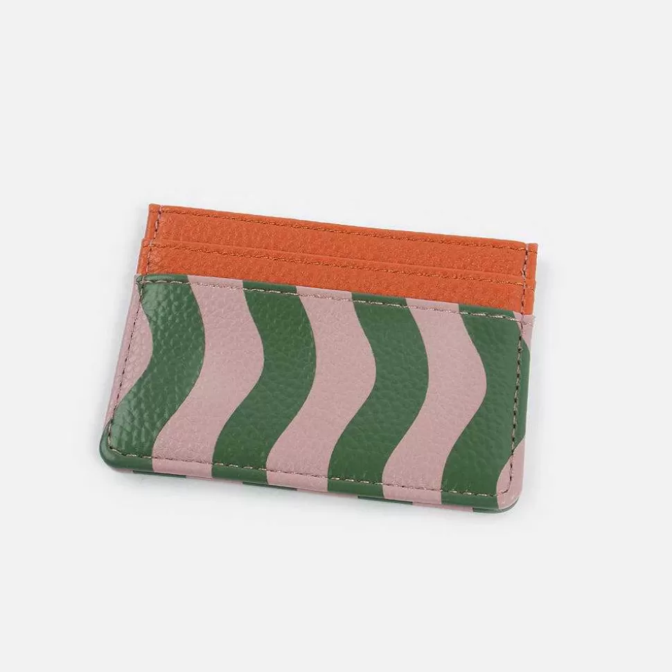 Discount Pink/Green Wave Stripe Cardholder Travel Accessories