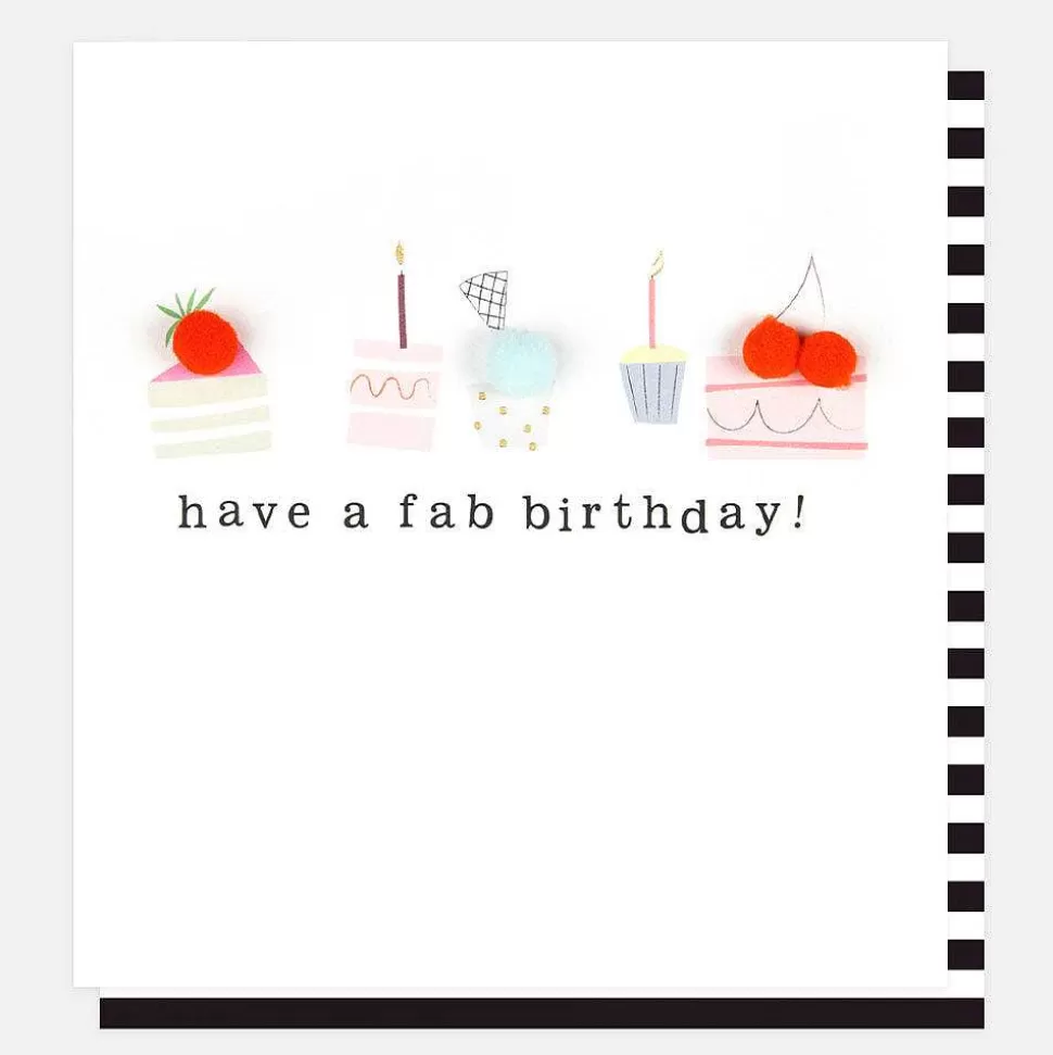Sale Pom Pom Cakes Birthday Card Birthday Cards