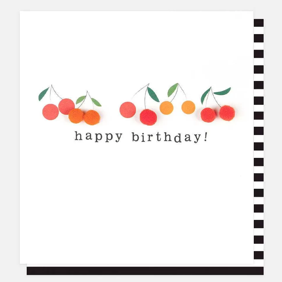 Sale Pom Pom Cherries Birthday Cards New Cards
