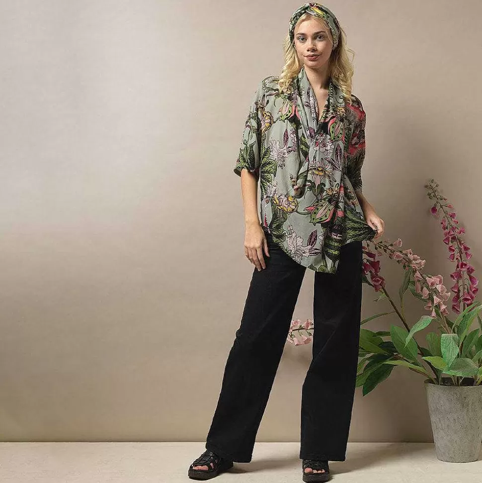 Discount Putty Blooms Throwover Top Throwovers