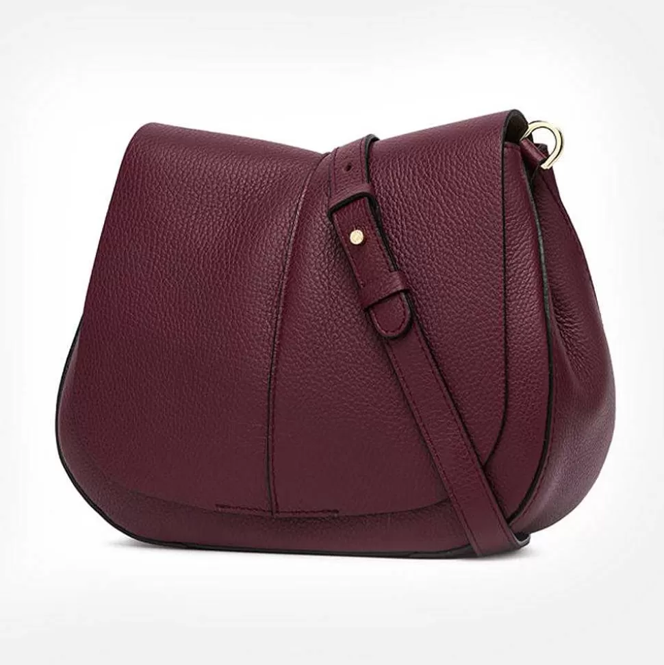 Sale Red Beet Leather Helena Saddle Bag Colourful Bags