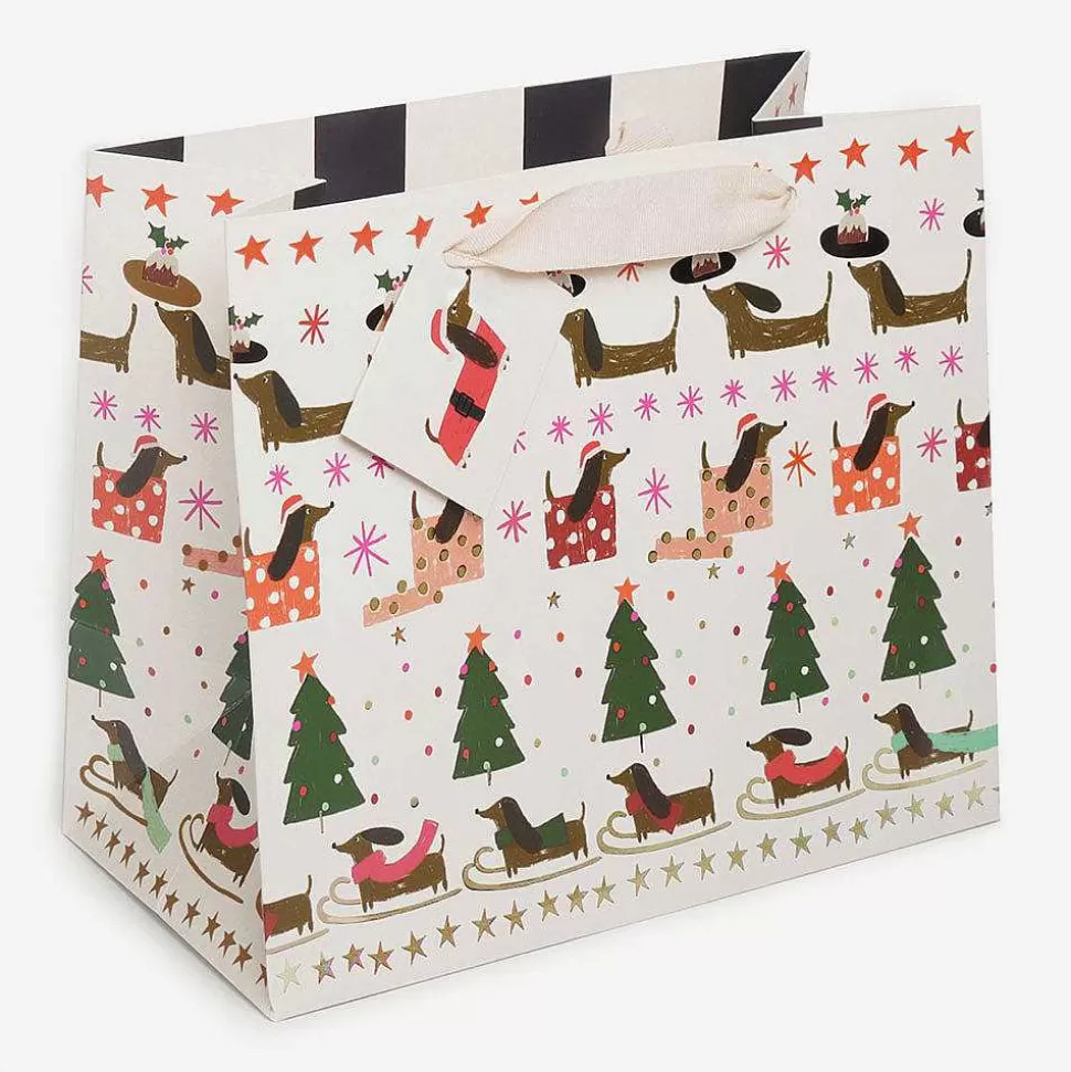Outlet Sausage Dogs Landscape Christmas Gift Bag Christmas Gift Wrap
