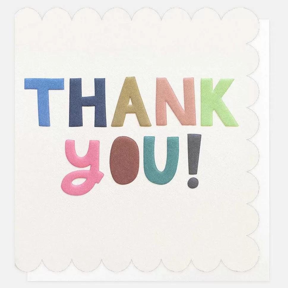 Online Scallop Thank You Card Thank You Cards