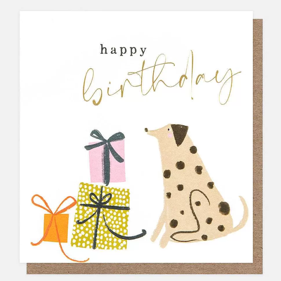 Sale Spotty Dog With Presents Birthday Card For Them