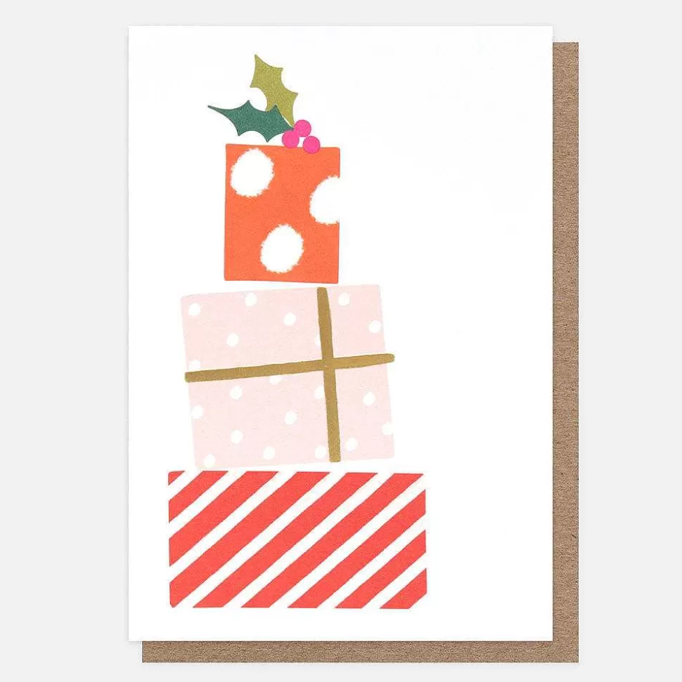 Shop Stack Of Presents Small Christmas Card Pack Of 10 Christmas Card Packs