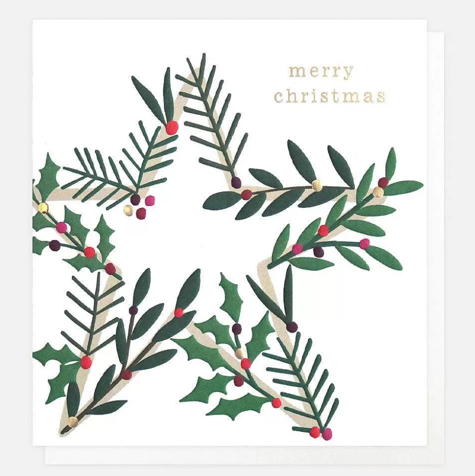 Fashion Star Wreath Charity Christmas Card Pack Of 8 Packs Of Cards