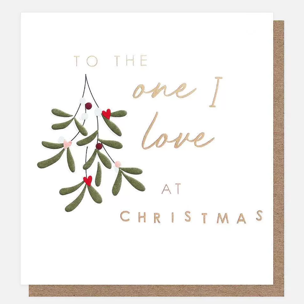 Store To The One I Love At Christmas Mistletoe Card Christmas Cards