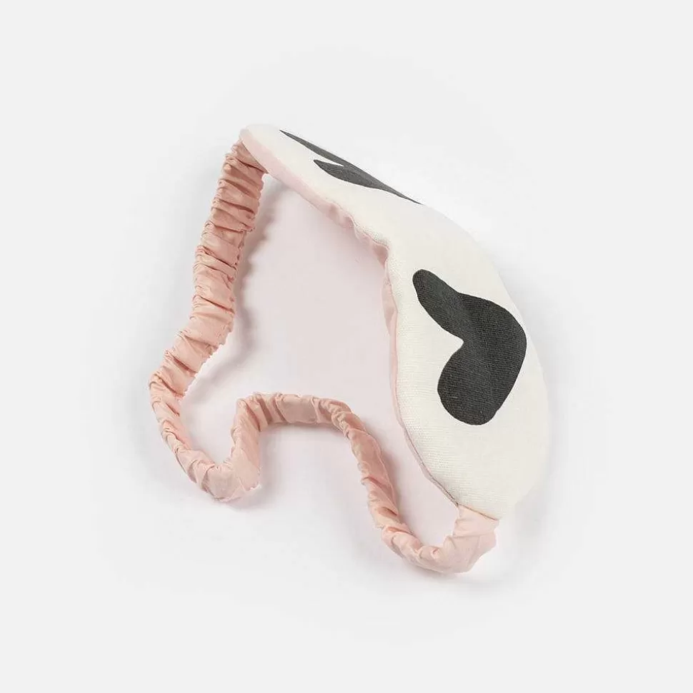 Fashion White/Black Heart Cotton Eye Mask Travel Accessories