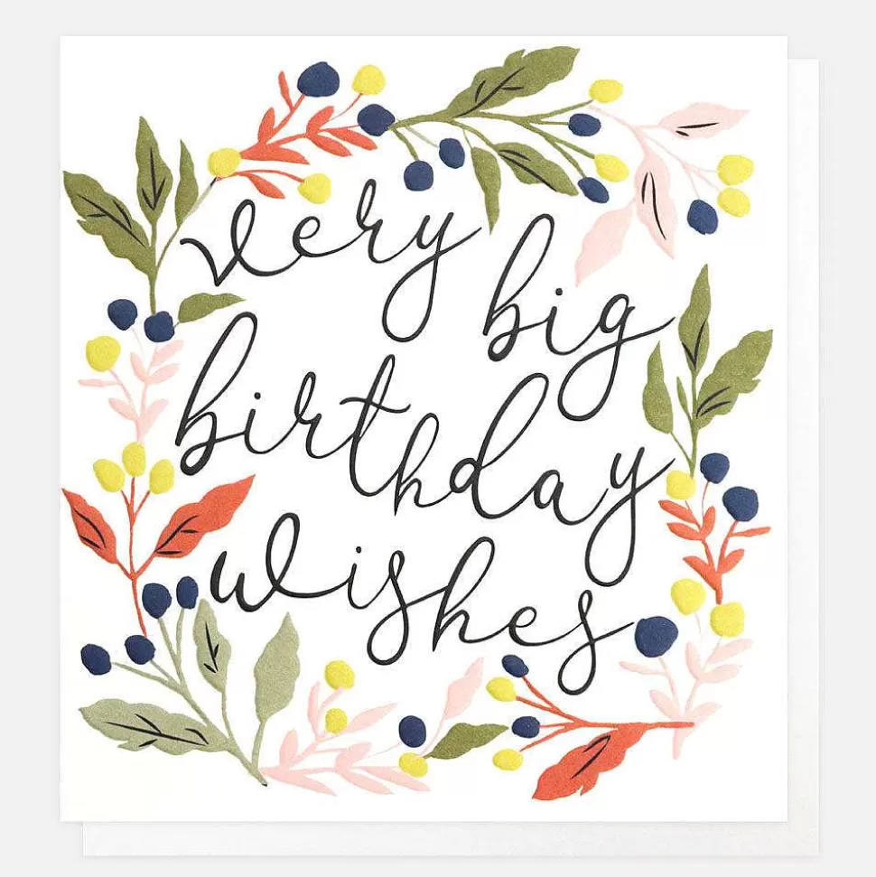 Clearance Wild Berry Wreath Birthday Card For Them