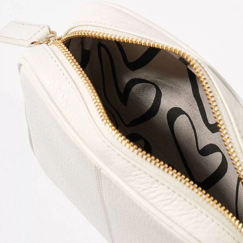 Online Winter White Leather Mini Camera Bag Camera Bags