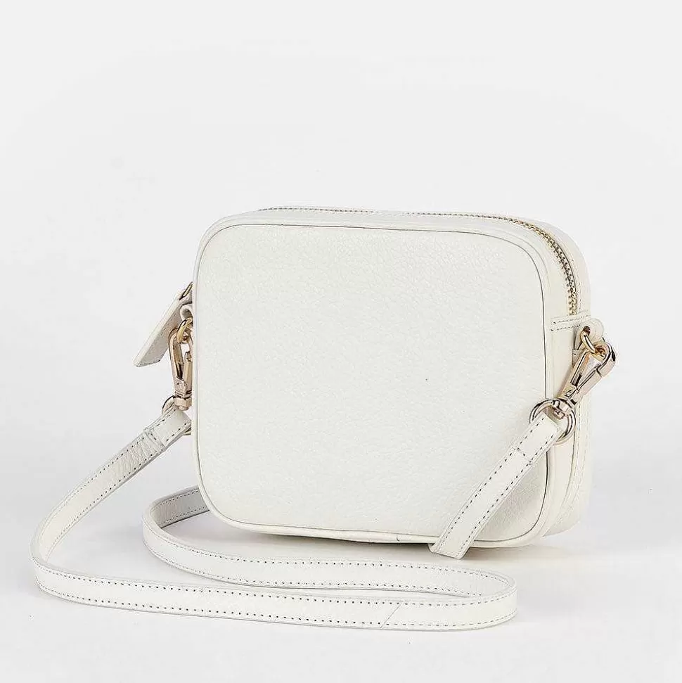 Online Winter White Leather Mini Camera Bag Camera Bags