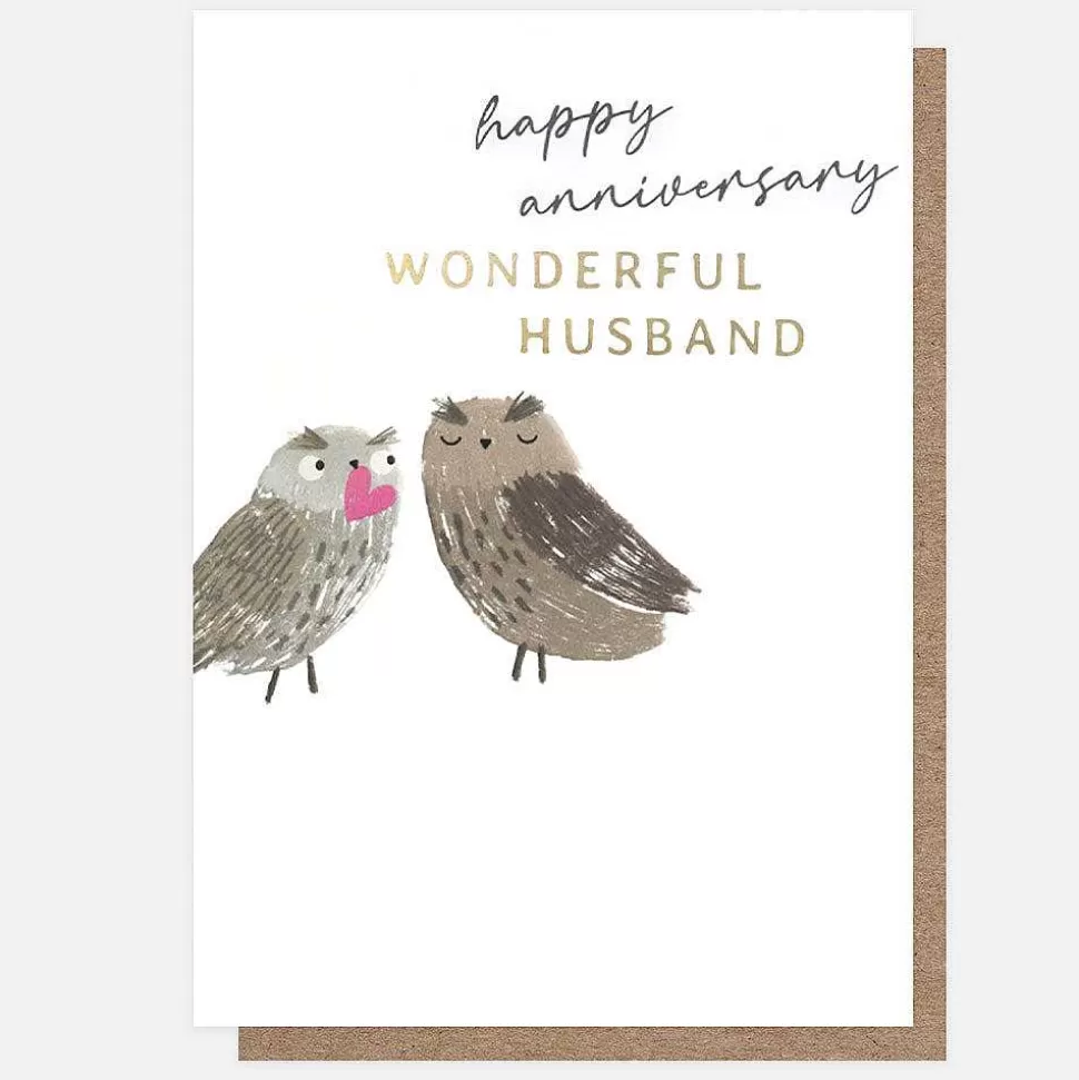 Outlet Wonderful Husband Owl Anniversary Card Anniversary Cards